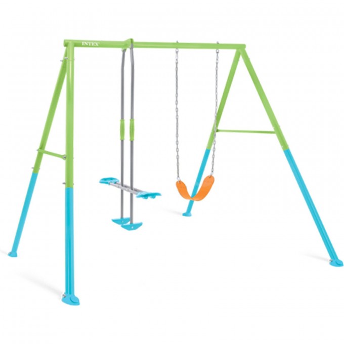 Качели детские INTEX "ДВЕ КАЧЕЛИ" 254х251х211см от 3 до 10 лет 44120
