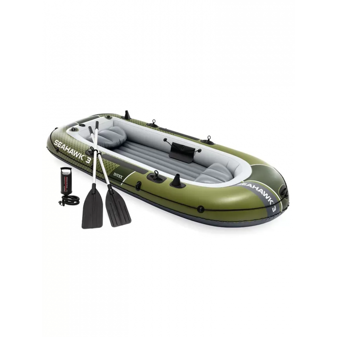 Надувная лодка INTEX "SEAHAWK 3" 295х137х43см, вёсла 137см, насос 68614, до 360кг 66333