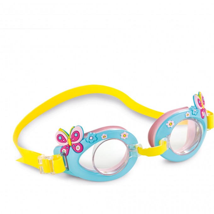 Очки для плавания INTEX "ЗАБАВНЫЕ" от 3 до 8 лет, голубой 55610 GOLYBOI